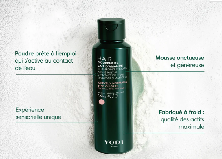 Shampoing lait d'amande poudre Yodi beauty